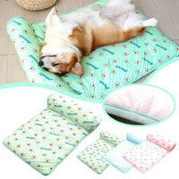 Dog Cooling Mat with Bolster Pillow