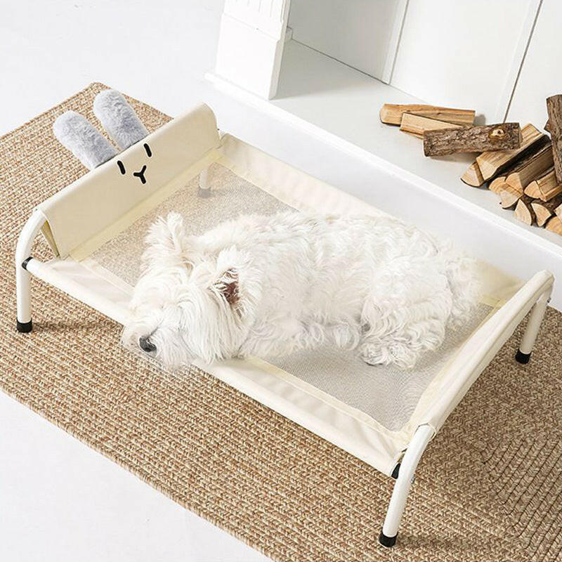 Outdoor Puppy Bed with Adorable Ears Design.