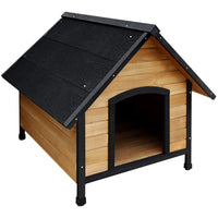 Pawfey Outdoor Wooden Dog Kennel with Weatherproof Asphalt Roof