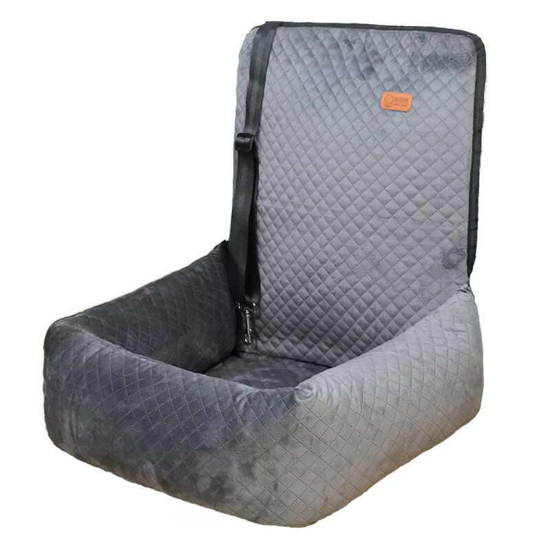 Luxury Quilted Dog Car Seat Booster - Safe, Comfortable Pet Travel.
