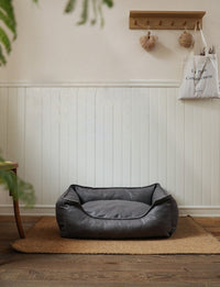 Luxury Waterproof Faux Leather Dog Bed