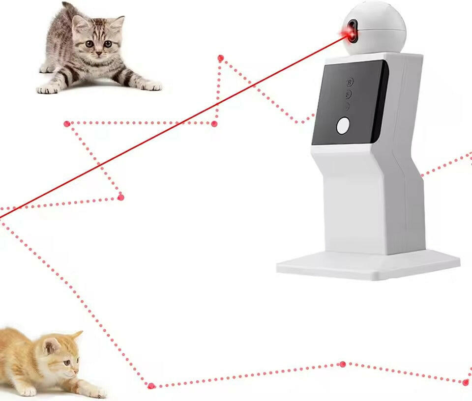 Automatic 360° Rotating Laser Cat Toy – Interactive Exercise and Play.