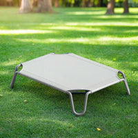 Durable Elevated Outdoor Pet Bed- Breathable Fabric and Sturdy Frame.