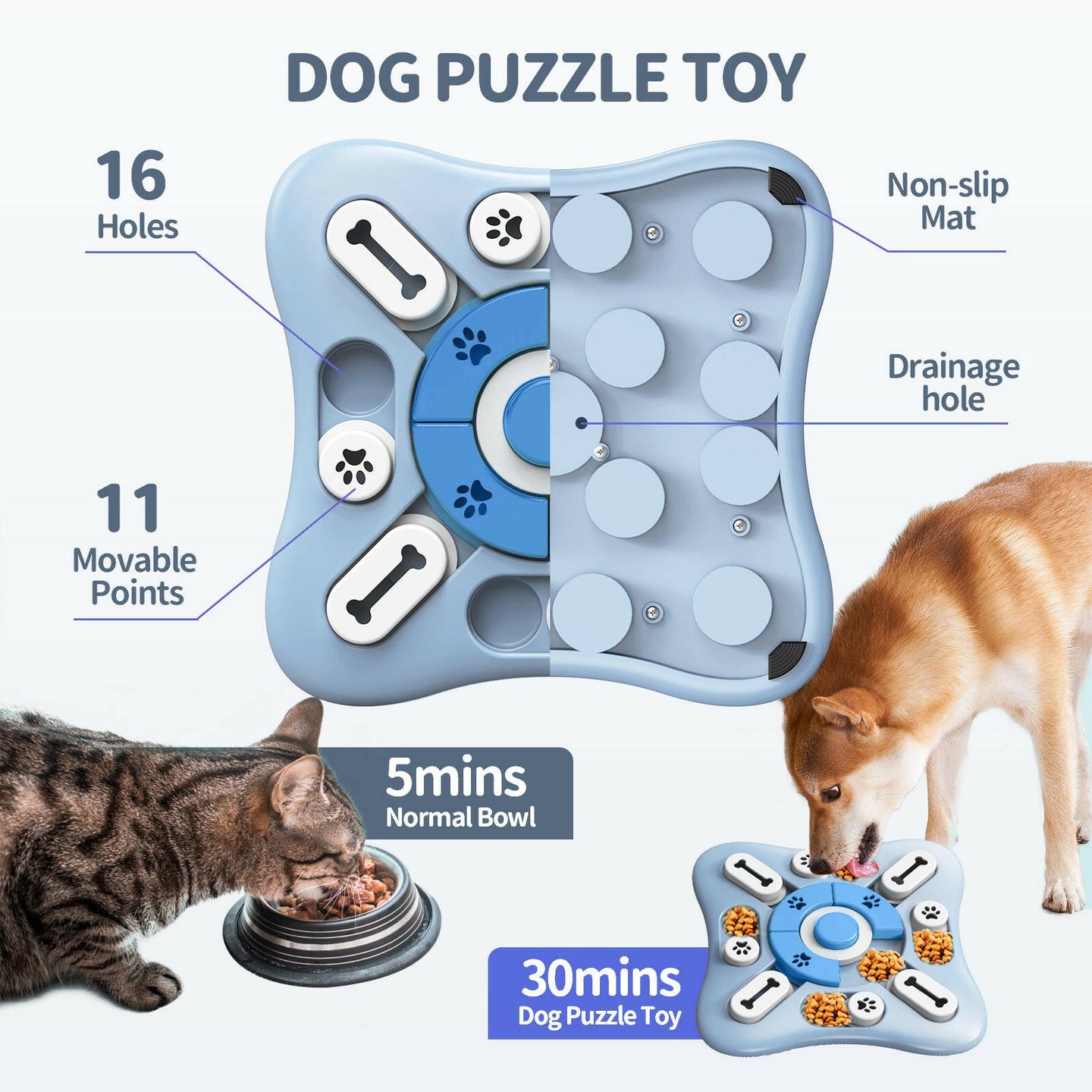 Interactive Dog Puzzle Toy for Mental Stimulation and Slow Feeding.