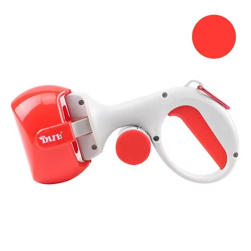 Dog Poop Scooper with Built-In Bag Dispenser+Free 6 Rolls