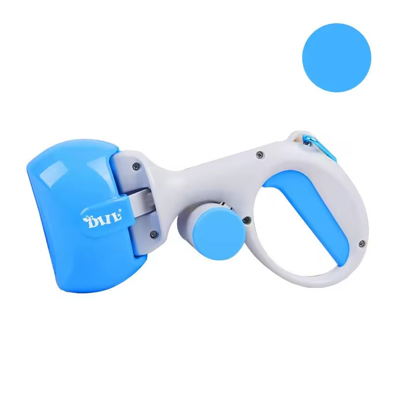 Dog Poop Scooper with Built-In Bag Dispenser+Free 6 Rolls