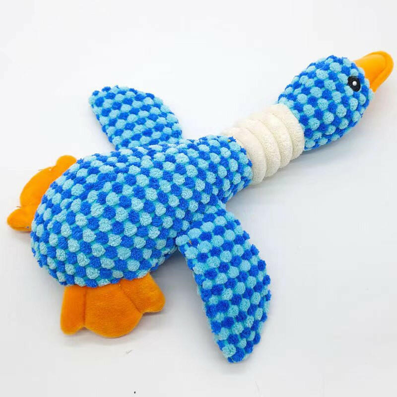 Durable Plush Squeaky Duck Dog Toy.