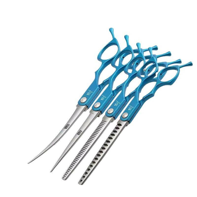 Professional Pet Grooming Scissors Kit – High-Precision Stainless Steel.