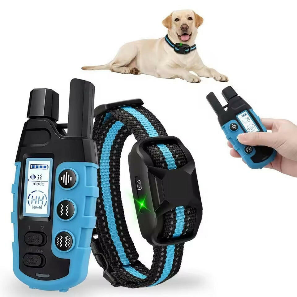 Premium 1000m Dog Training Collar with Remote - Waterproof, Rechargeable E-Collar for All Dog Sizes.