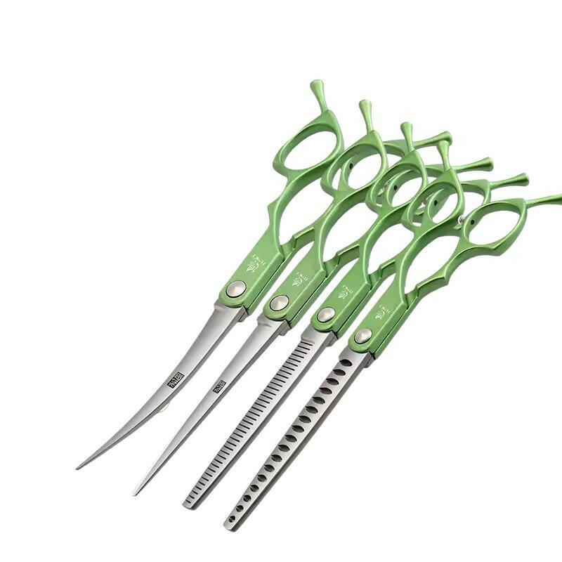 Professional Pet Grooming Scissors Kit – High-Precision Stainless Steel.