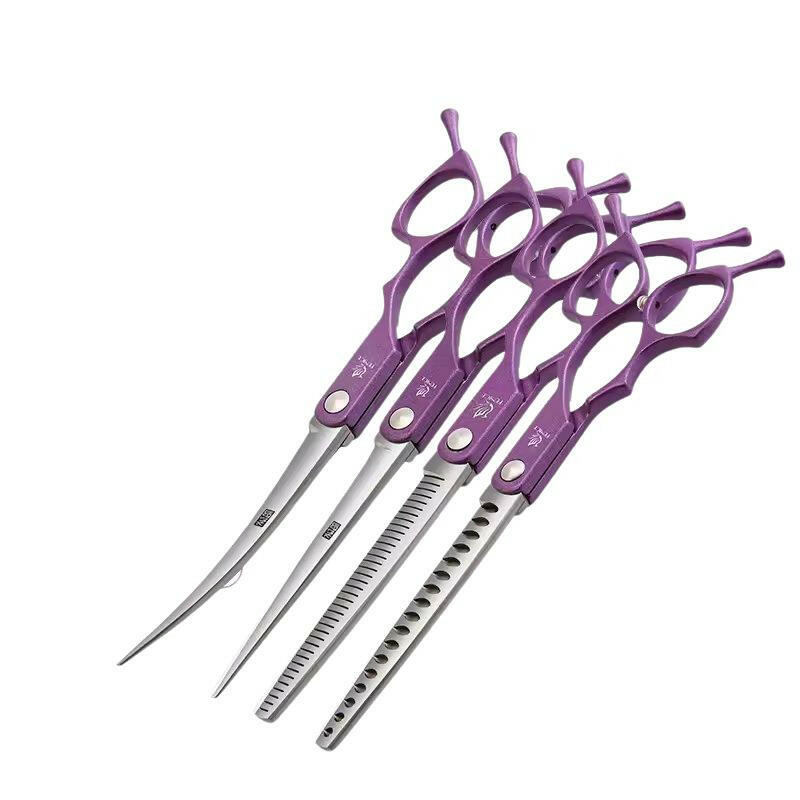 Professional Pet Grooming Scissors Kit – High-Precision Stainless Steel.