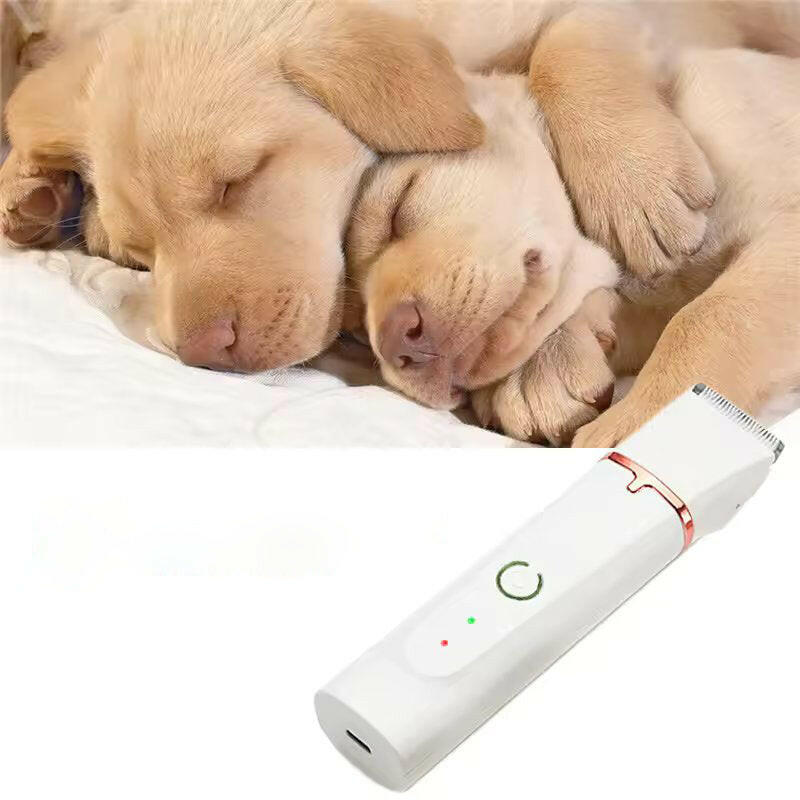 Premium Cordless 4-in-1 Dog Hair Trimmer Kit – Low Noise and Waterproof.