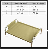 Elevated Outdoor Pet Bed with Breathable Fabric.