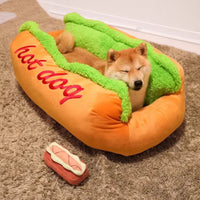 Dog Bed Hot Dog Shape – Plush Comfort for Dogs and Cats