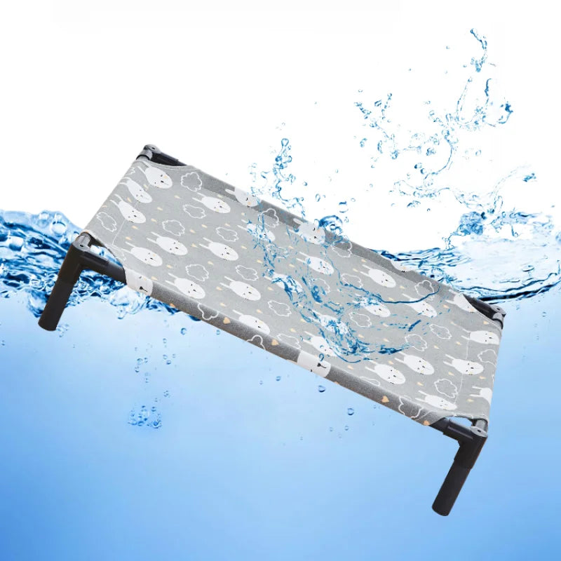 Elevated Outdoor Dog Bed - Comfortable, Durable, and Weather-Resistant.