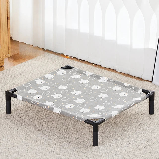 Elevated Outdoor Dog Bed - Comfortable, Durable, and Weather-Resistant.