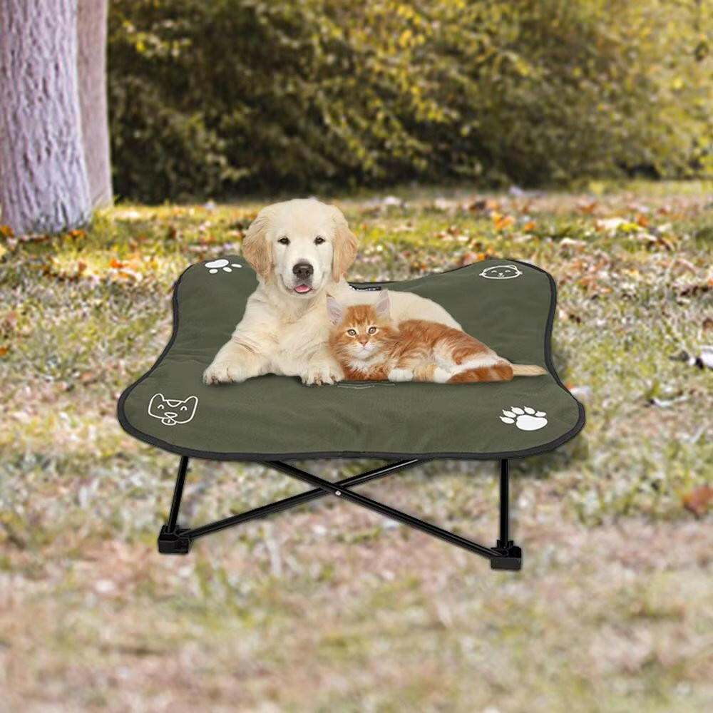 Outdoor Foldable Puppy Bed - Lightweight Travel Pet Cot.