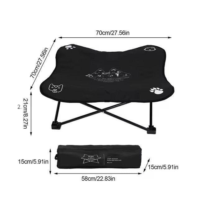 Outdoor Foldable Puppy Bed - Lightweight Travel Pet Cot.
