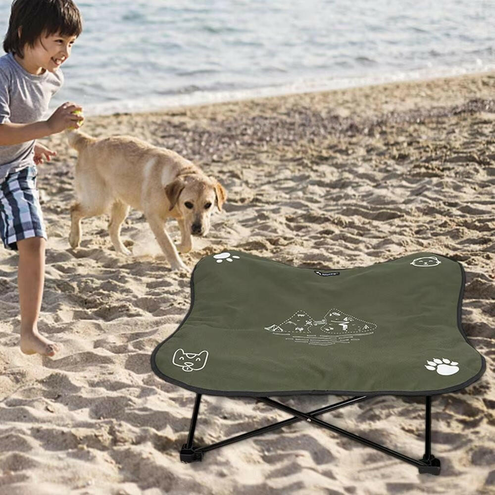 Outdoor Foldable Puppy Bed - Lightweight Travel Pet Cot.
