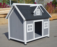 Luxury Timber Cottage Dog House with Weatherproof Roof