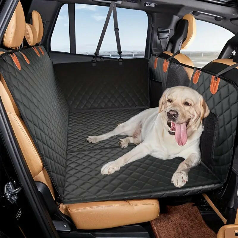 Waterproof Dog Car Seat Cover for back seat, protects upholstery and keeps pets safe during travel