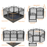 8-Panel DIY Heavy Duty Dog Playpen with Waterproof Pad