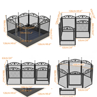 8-Panel DIY Heavy Duty Dog Playpen with Waterproof Pad