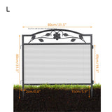 Dog Fence with Decorative Floral Design Panels