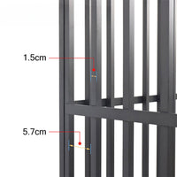 Mobile Heavy Duty Dog Crate with 3 Doors and Bottom Tray
