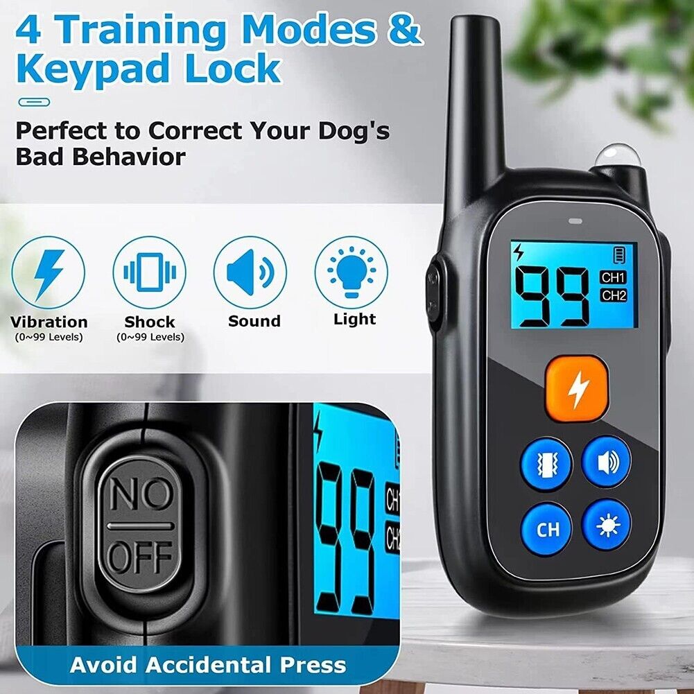 Anti-bark Electric Shock Pet Dog Training E-collar Obedience Remote