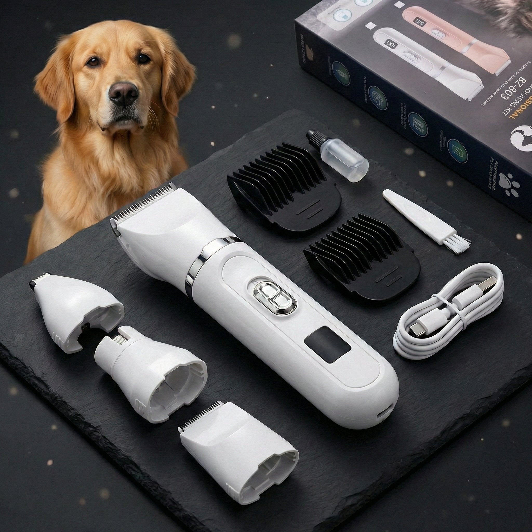 Dog Grooming Kit with LCD Display