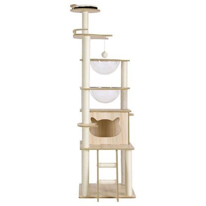 Premium Multi-Level Cat Tree with Sisal Posts and Cozy Hideaway