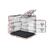 Heavy Duty 3-Door Foldable Steel Pet Crate Kennel