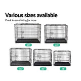 Heavy Duty 3-Door Foldable Steel Pet Crate Kennel