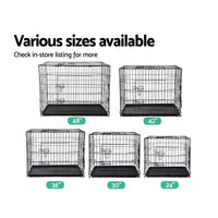 Heavy Duty 3-Door Foldable Steel Pet Crate Kennel