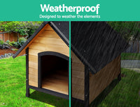 Pawfey Outdoor Wooden Dog Kennel with Weatherproof Asphalt Roof