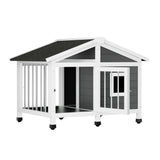 Pawfey Dog Kennel with Covered Veranda