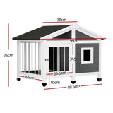 Pawfey Dog Kennel with Covered Veranda