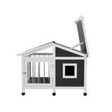 Pawfey Dog Kennel with Covered Veranda