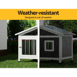 Pawfey Dog Kennel with Covered Veranda