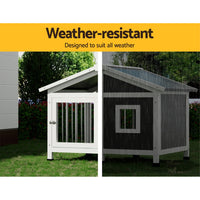 Pawfey Dog Kennel with Covered Veranda