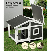 Pawfey Dog Kennel with Covered Veranda