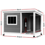 Modern Outdoor Wooden Dog House with Covered Porch