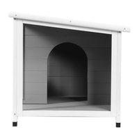 Modern Outdoor Wooden Dog House with Covered Porch