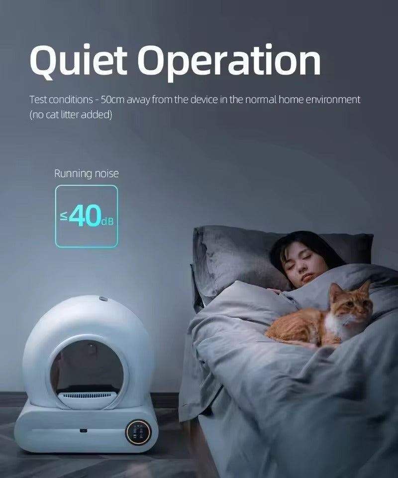 Automatic Cat Litter Box Self Cleaning with Odour Control and App