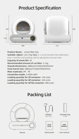 Automatic Cat Litter Box Self Cleaning with Odour Control and App