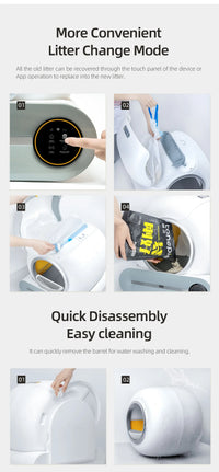 Automatic Cat Litter Box Self Cleaning with Odour Control and App
