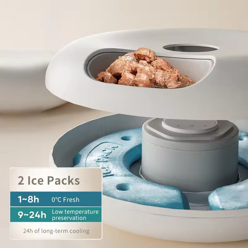 Automatic Pet Feeder with Cooling Ice Packs – 6 Meal Capacity