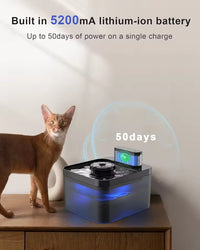 Smart Motion Sensor Pet Water Fountain with 4-Stage Filter