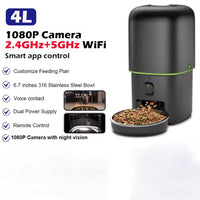 Automatic 4L Dog Cat Feeder with WiFi and Camera